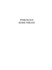 Image of Psikologi Komunikasi