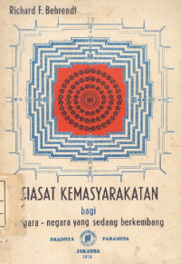 Image of Siasat Kemasyarakatan bagi negara-negara yang sedang berkembang